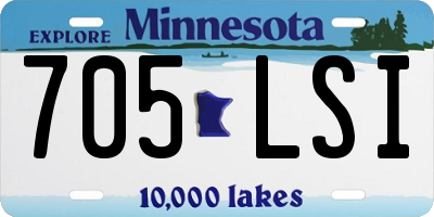 MN license plate 705LSI