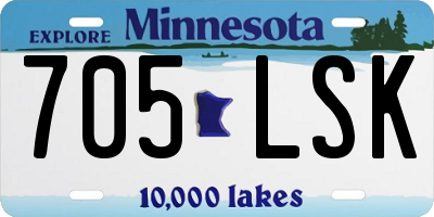 MN license plate 705LSK