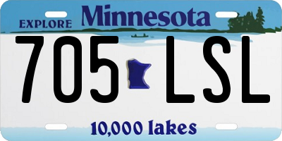 MN license plate 705LSL