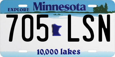 MN license plate 705LSN