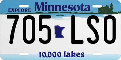 MN license plate 705LSO