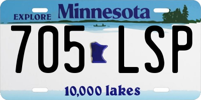 MN license plate 705LSP
