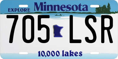 MN license plate 705LSR
