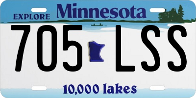 MN license plate 705LSS