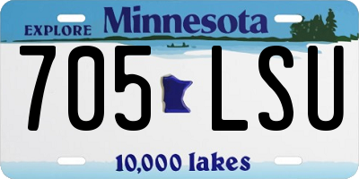 MN license plate 705LSU
