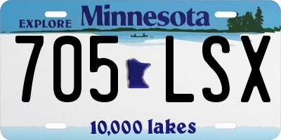 MN license plate 705LSX