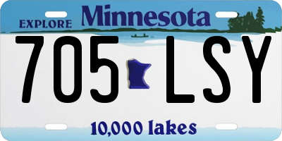 MN license plate 705LSY
