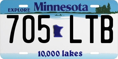 MN license plate 705LTB