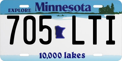 MN license plate 705LTI