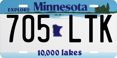 MN license plate 705LTK