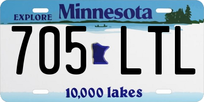 MN license plate 705LTL