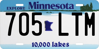 MN license plate 705LTM