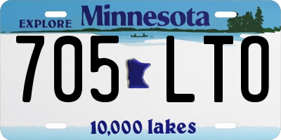 MN license plate 705LTO
