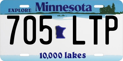 MN license plate 705LTP