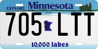 MN license plate 705LTT