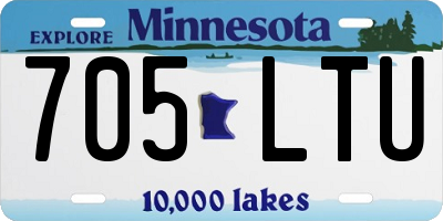 MN license plate 705LTU