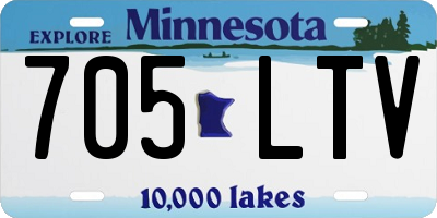 MN license plate 705LTV