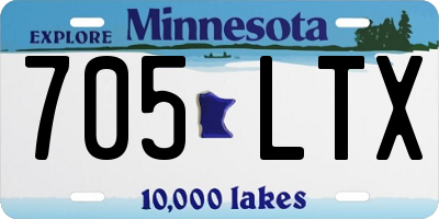 MN license plate 705LTX