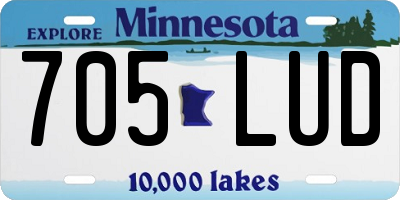 MN license plate 705LUD