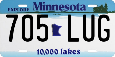 MN license plate 705LUG