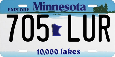 MN license plate 705LUR