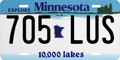 MN license plate 705LUS