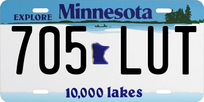 MN license plate 705LUT