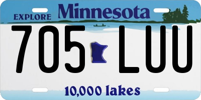 MN license plate 705LUU