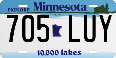 MN license plate 705LUY