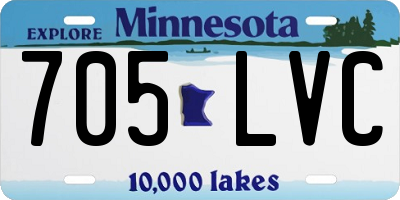 MN license plate 705LVC