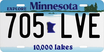 MN license plate 705LVE