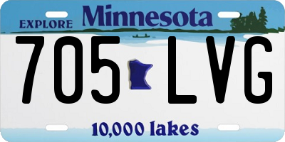 MN license plate 705LVG