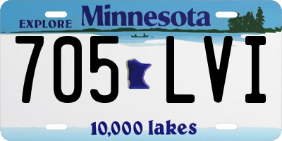 MN license plate 705LVI