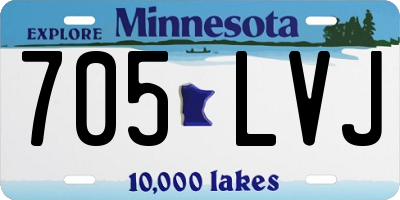 MN license plate 705LVJ
