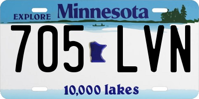 MN license plate 705LVN