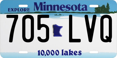 MN license plate 705LVQ