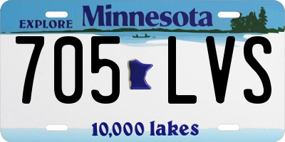 MN license plate 705LVS