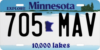 MN license plate 705MAV