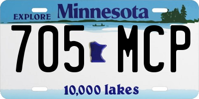 MN license plate 705MCP