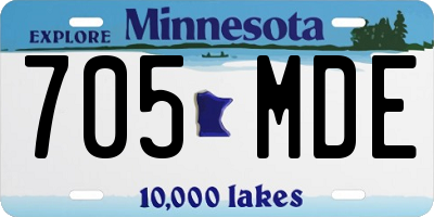 MN license plate 705MDE