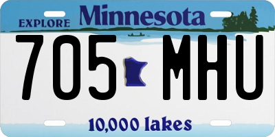 MN license plate 705MHU