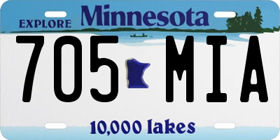 MN license plate 705MIA