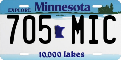 MN license plate 705MIC