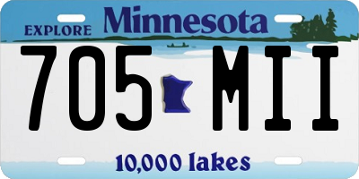 MN license plate 705MII