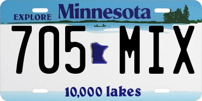 MN license plate 705MIX