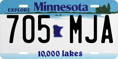 MN license plate 705MJA