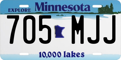MN license plate 705MJJ