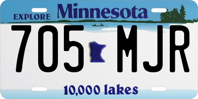 MN license plate 705MJR