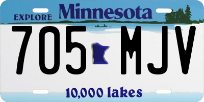 MN license plate 705MJV