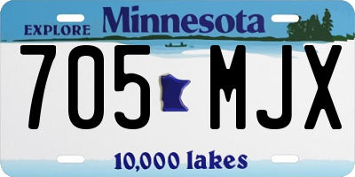 MN license plate 705MJX